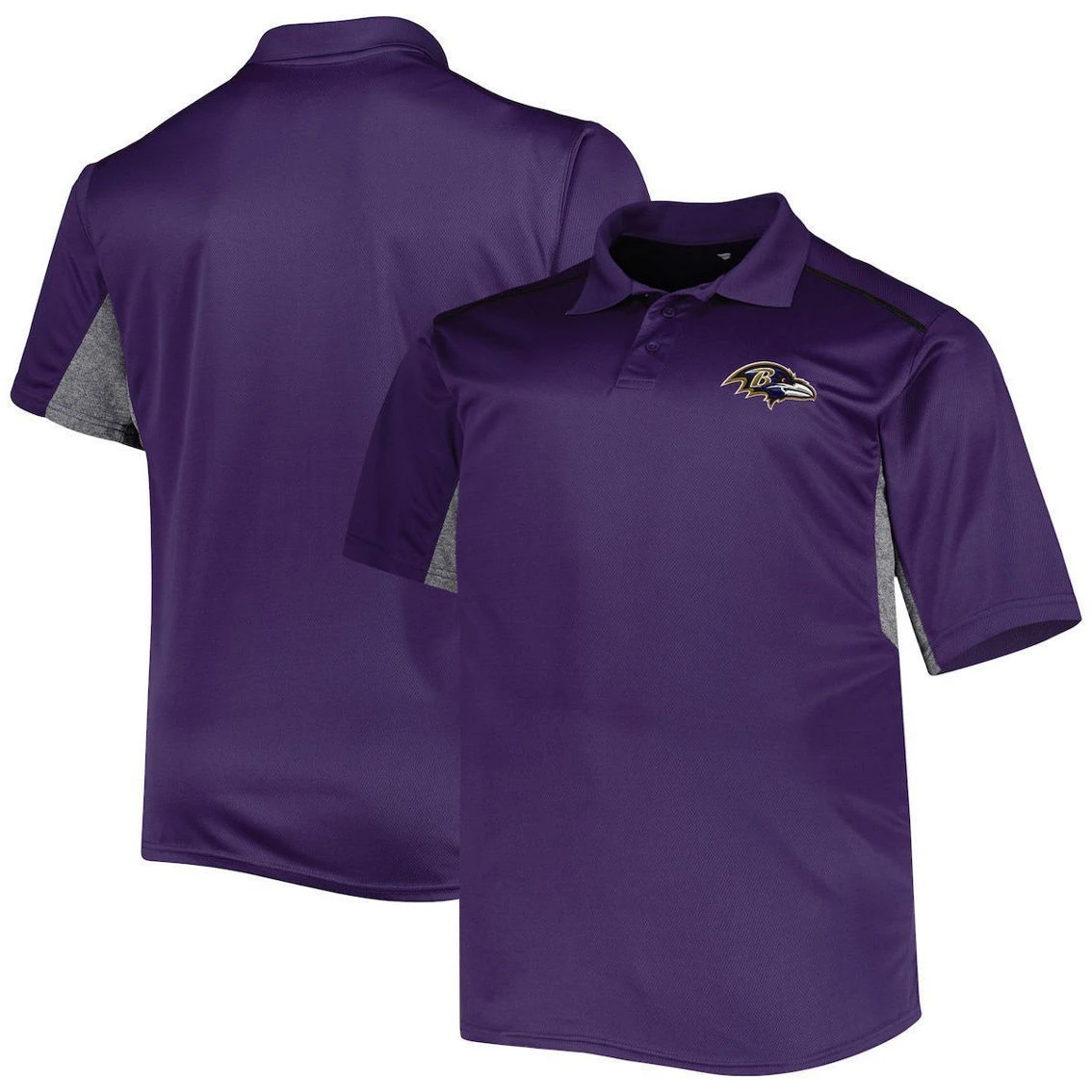 Profile Men's Purple Baltimore Ravens Big & Tall Team Color Polo 3 Profile Men's Purple Baltimore Ravens Big & Tall Team Color Polo