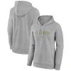 Fanatics Branded Women's Heather Gray Los Angeles Chargers Iconic Cotton Fleece Checklist Pullover Hoodie