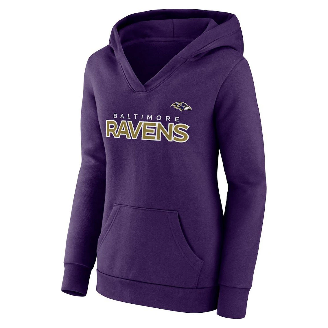 Women's Fanatics Branded Purple Baltimore Ravens Iconic Cotton Fleece Checklist Pullover Hoodie 5 Women's Fanatics Branded Purple Baltimore Ravens Iconic Cotton Fleece Checklist Pullover Hoodie - Image 3