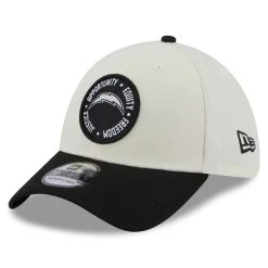 New Era Men's Cream/Black Los Angeles Chargers 2022 Inspire Change 39THIRTY Flex Hat