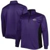 Profile Men's Purple Baltimore Ravens Big & Tall Quarter-Zip Top