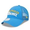 New Era Women's Powder Blue Los Angeles Chargers Team Trucker 9FORTY Snapback Hat