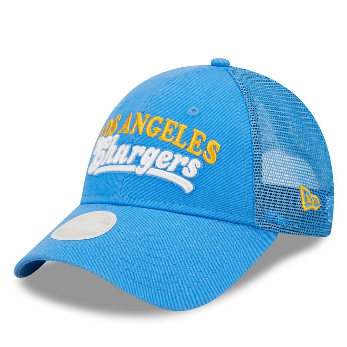 New Era Women's Powder Blue Los Angeles Chargers Team Trucker 9FORTY Snapback Hat 3 New Era Women's Powder Blue Los Angeles Chargers Team Trucker 9FORTY Snapback Hat