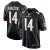 Nike Men's Kyle Hamilton Black Baltimore Ravens Player Game Jersey