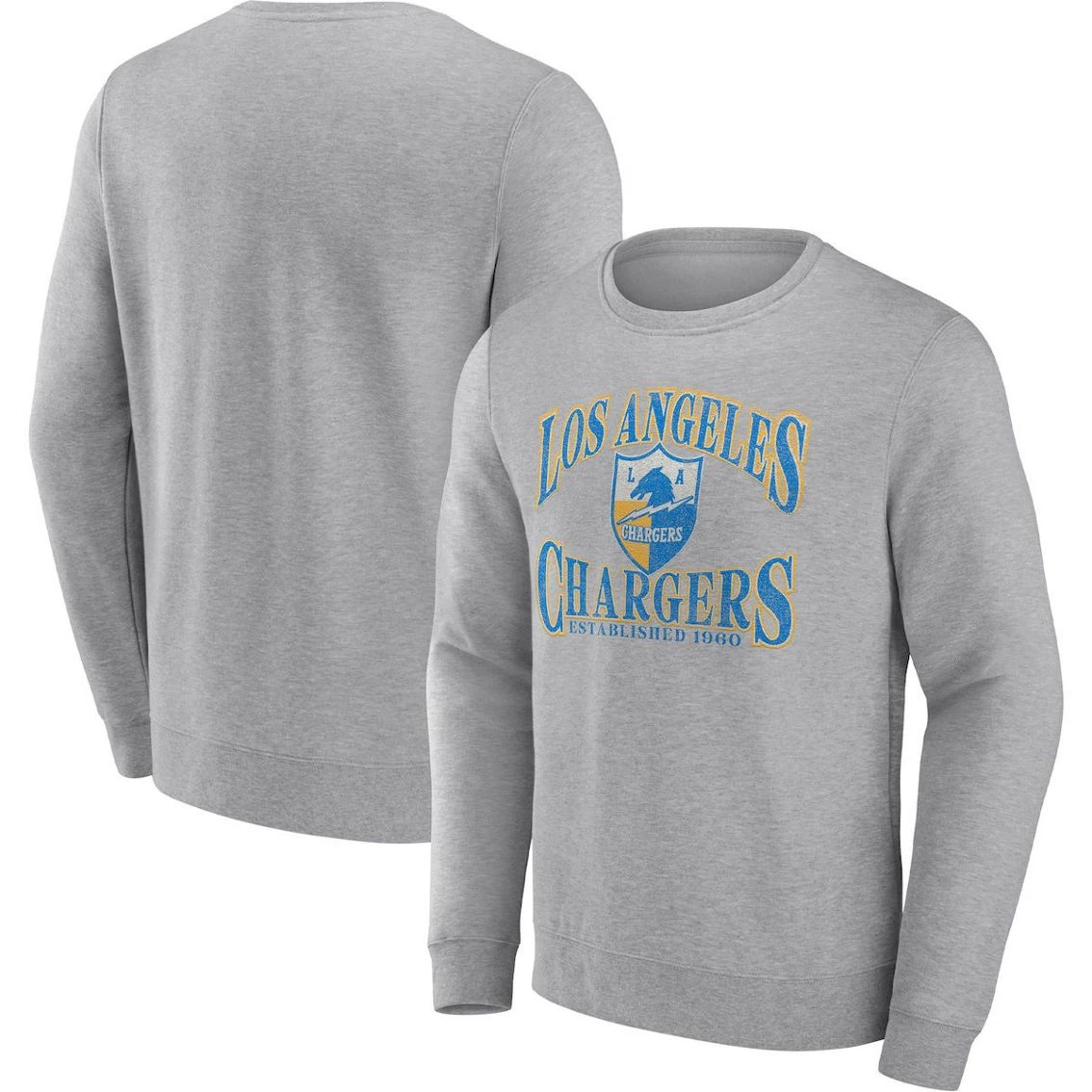 Fanatics Branded Men's Heather Charcoal Los Angeles Chargers Playability Pullover Sweatshirt 3 Fanatics Branded Men's Heather Charcoal Los Angeles Chargers Playability Pullover Sweatshirt