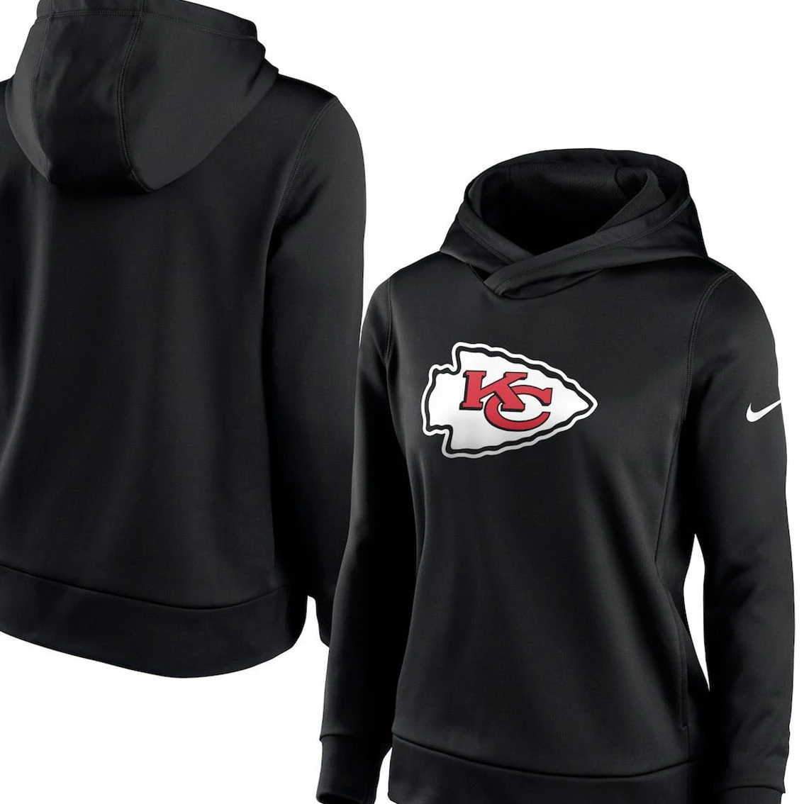 Nike Women's Black Kansas City Chiefs Performance Pullover Hoodie 4 Nike Women's Black Kansas City Chiefs Performance Pullover Hoodie - Image 2