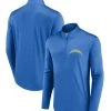 Fanatics Branded Men's Powder Blue Los Angeles Chargers Tough Minded Quarter-Zip Top
