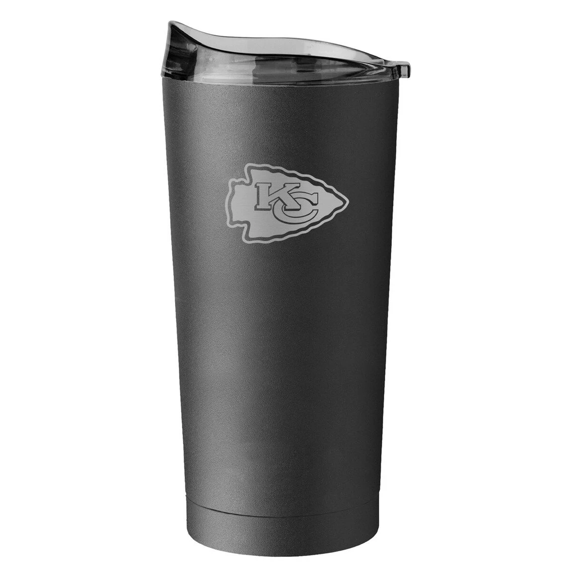 Logo Brands Kansas City Chiefs 20oz. Black Powder Coat Tumbler 4 Logo Brands Kansas City Chiefs 20oz. Black Powder Coat Tumbler - Image 2