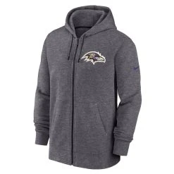 Nike Men's Heather Charcoal Baltimore Ravens Historic Lifestyle Full-Zip Hoodie 8 Nike Men's Heather Charcoal Baltimore Ravens Historic Lifestyle Full-Zip Hoodie -Mitchell & Ness store DSCO1155956682 1927 ALT2