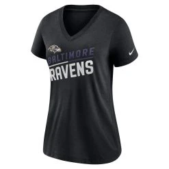 Nike Women's Black Baltimore Ravens Slant Logo Tri-Blend V-Neck T-Shirt -Mitchell & Ness store DSCO1156133136 1007 ALT2