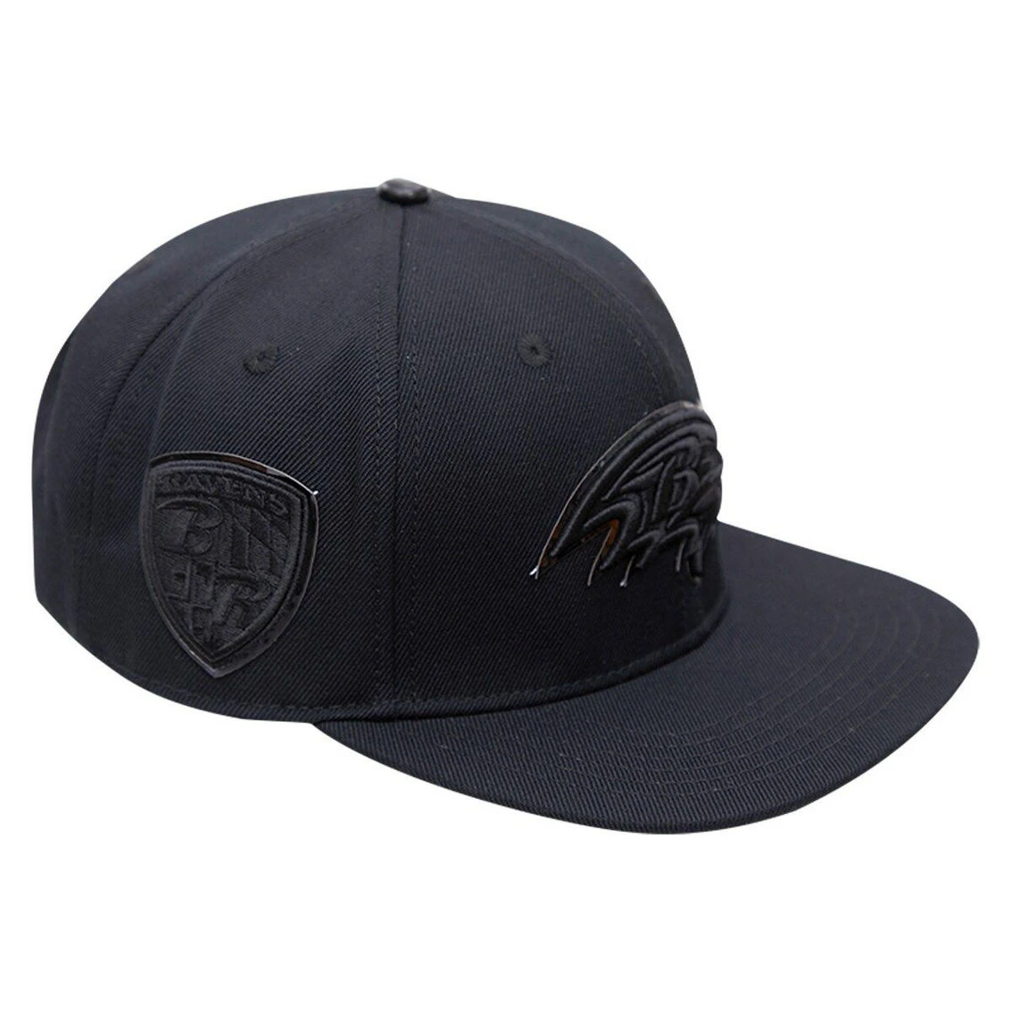 Pro Standard Men's Baltimore Ravens Triple Black Snapback Hat 3 Pro Standard Men's Baltimore Ravens Triple Black Snapback Hat