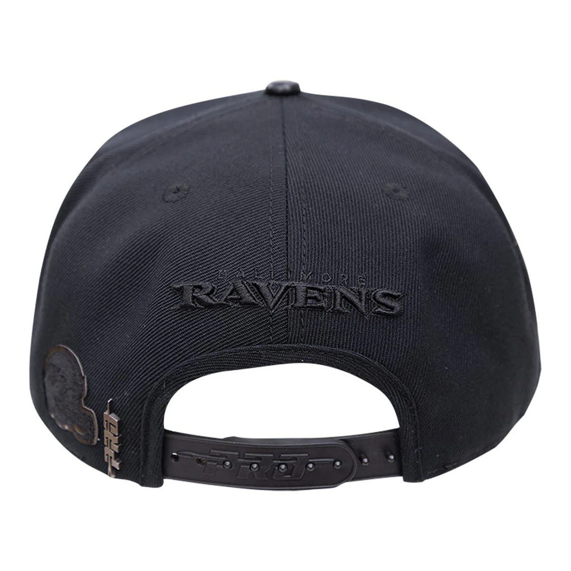 Pro Standard Men's Baltimore Ravens Triple Black Snapback Hat 6 Pro Standard Men's Baltimore Ravens Triple Black Snapback Hat - Image 4