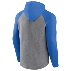 Men's Fanatics Branded Heathered Gray/Powder Blue Los Angeles Chargers By Design Raglan Pullover Hoodie -Mitchell & Ness store DSCO1156931848 4102 ALT3