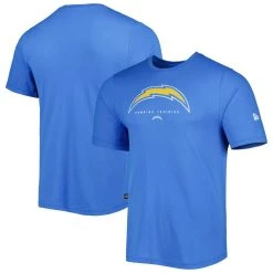 New Era Men's Powder Blue Los Angeles Chargers Combine Authentic Ball Logo T-Shirt