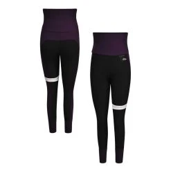 KIYA TOMLIN Women's Black/Purple Baltimore Ravens Colorblock Tri-Blend Leggings