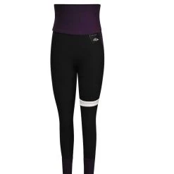 KIYA TOMLIN Women's Black/Purple Baltimore Ravens Colorblock Tri-Blend Leggings -Mitchell & Ness store DSCO1156932396 1007 ALT2