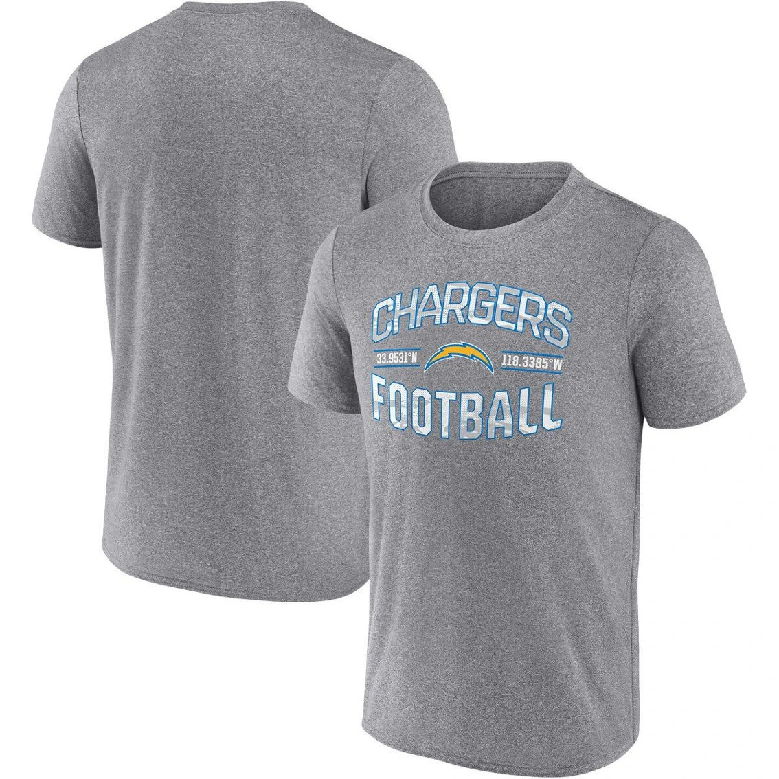 Fanatics Branded Men's Heathered Gray Los Angeles Chargers Want To Play T-Shirt 4 Fanatics Branded Men's Heathered Gray Los Angeles Chargers Want To Play T-Shirt - Image 2
