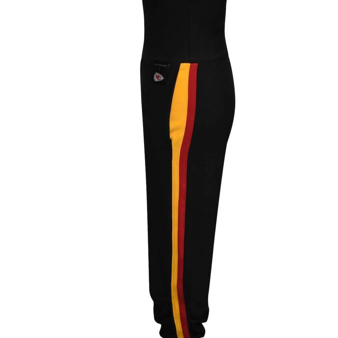 KIYA TOMLIN Women's Black Kansas City Chiefs Stripe Tri-Blend Joggers 6 KIYA TOMLIN Women's Black Kansas City Chiefs Stripe Tri-Blend Joggers - Image 4