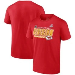 Fanatics Branded Men's Red Kansas City Chiefs 2022 AFC West Division S Big & Tall Divide & Conquer T-Shirt