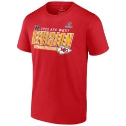 Fanatics Branded Men's Red Kansas City Chiefs 2022 AFC West Division S Big & Tall Divide & Conquer T-Shirt -Mitchell & Ness store DSCO1157312064 2910 ALT2