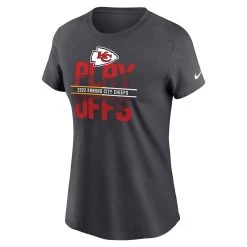 Nike Women's Anthracite Kansas City Chiefs 2022 NFL Playoffs Iconic T-Shirt 8 Nike Women's Anthracite Kansas City Chiefs 2022 NFL Playoffs Iconic T-Shirt -Mitchell & Ness store DSCO1157328280 4096 ALT2
