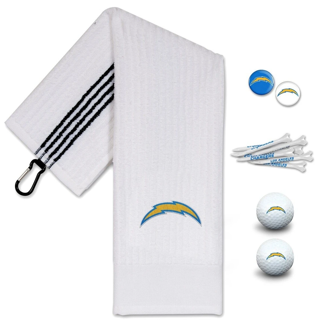 WinCraft Los Angeles Chargers Golfing Gift Set 3 WinCraft Los Angeles Chargers Golfing Gift Set