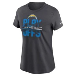 Women's Nike Anthracite Los Angeles Chargers 2022 NFL Playoffs T-Shirt -Mitchell & Ness store DSCO1157801096 4096 ALT2
