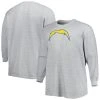 Profile Men's Heather Gray Los Angeles Chargers Big & Tall Waffle-Knit Thermal Long Sleeve T-Shirt 1 Profile Men's Heather Gray Los Angeles Chargers Big & Tall Waffle-Knit Thermal Long Sleeve T-Shirt -Mitchell & Ness store DSCO1157801097 1927