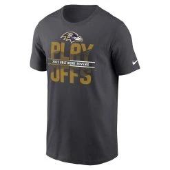Nike Men's Anthracite Baltimore Ravens 2022 NFL Playoffs Iconic T-Shirt -Mitchell & Ness store DSCO1158072548 4096 ALT2
