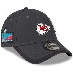 New Era Men's Charcoal Kansas City Chiefs Super Bowl LVII Opening Night Sideline 9FORTY Adjustable Hat