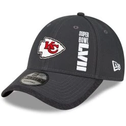 New Era Men's Charcoal Kansas City Chiefs Super Bowl LVII Opening Night Sideline 9FORTY Adjustable Hat -Mitchell & Ness store DSCO1159885173 1904 ALT3