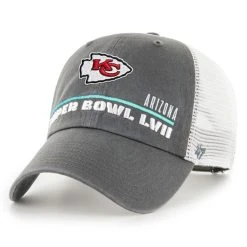 '47 Men's Charcoal Kansas City Chiefs Super Bowl LVII Mesa Clean Up Adjustable Hat