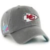 '47 Men's Charcoal Kansas City Chiefs Super Bowl LVII Side Patch Clean Up Adjustable Hat