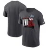 Nike Men's Anthracite Kansas City Chiefs Super Bowl LVII Local Phrase T-Shirt