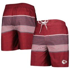 G-III Sports By Carl Banks Men's Red Kansas City Chiefs Coastline Volley Swim Shorts