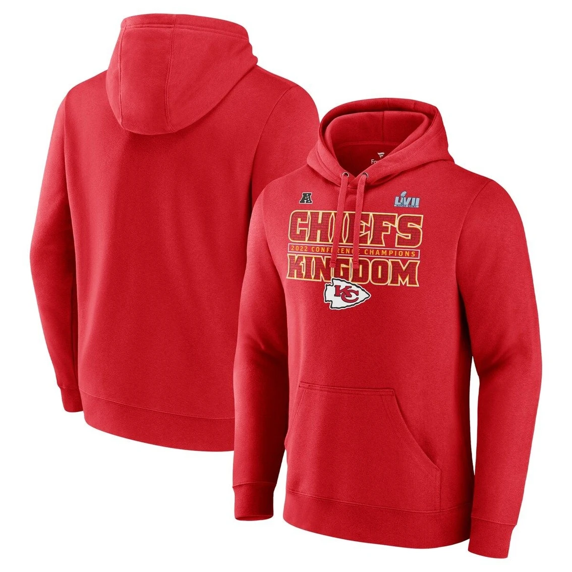 Fanatics Branded Men's Red Kansas City Chiefs 2022 AFC S Team Slogan Pullover Hoodie 4 Fanatics Branded Men's Red Kansas City Chiefs 2022 AFC S Team Slogan Pullover Hoodie - Image 2