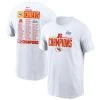 Nike Men's White Kansas City Chiefs 2022 AFC S Roster T-Shirt