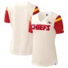 Women's Starter White Kansas City Chiefs Kick Start V-Neck T-Shirt 2 Women's Starter White Kansas City Chiefs Kick Start V-Neck T-Shirt -Mitchell & Ness store DSCO1160509309 3550