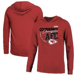 Majestic Threads Men's Threads Red Kansas City Chiefs 2022 AFC S High Tide Long Sleeve Hoodie T-Shirt