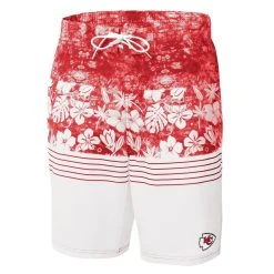 G-III Sports By Carl Banks Men's Red/White Kansas City Chiefs Ocean Tide Swim Trunks -Mitchell & Ness store DSCO1160611580 2910 ALT2