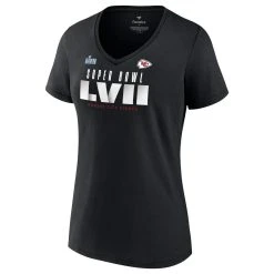Fanatics Branded Women's Black Kansas City Chiefs Super Bowl LVII Varsity Roster V-Neck T-Shirt -Mitchell & Ness store DSCO1160614925 1007 ALT2