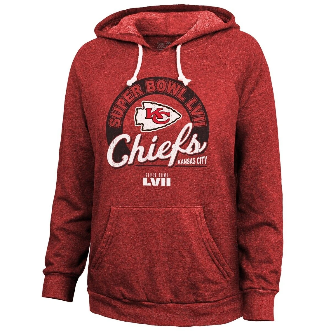 Majestic Threads Women's Threads Red Kansas City Chiefs Super Bowl LVII Extra Point Tri-Blend Pullover Hoodie 5 Majestic Threads Women's Threads Red Kansas City Chiefs Super Bowl LVII Extra Point Tri-Blend Pullover Hoodie - Image 3