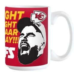 Logo Brands Travis Kelce Kansas City Chiefs 15oz. Right To Party Mug -Mitchell & Ness store DSCO1160792730 0000 ALT2