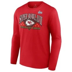 Fanatics Branded Men's Red Kansas City Chiefs Super Bowl LVII Triangle Strategy Long Sleeve T-Shirt -Mitchell & Ness store DSCO1160792779 2910 ALT2