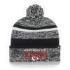 '47 Men's Black Kansas City Chiefs Super Bowl LVII S Northward Cuffed Pom Knit Hat
