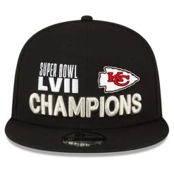 New Era Men's Black Kansas City Chiefs Super Bowl LVII S Parade 9FIFTY Snapback Hat -Mitchell & Ness store DSCO1160875132 1007 ALT2