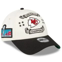 New Era Youth Cream Kansas City Chiefs Super Bowl LVII S Locker Room 9FORTY Adjustable Hat