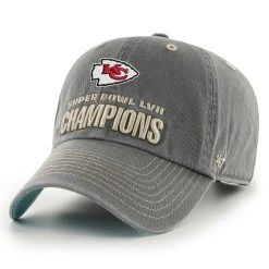 '47 Men's Charcoal Kansas City Chiefs Super Bowl LVII S Oasis Side Patch Clean Up Adjustable Hat -Mitchell & Ness store DSCO1160875454 1904 ALT2