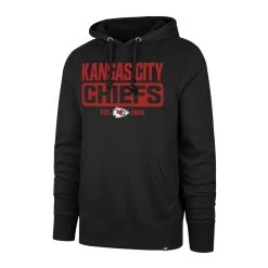 '47 Men's Black Kansas City Chiefs Box Out Headline Pullover Hoodie -Mitchell & Ness store DSCO1161584300 1007 ALT2