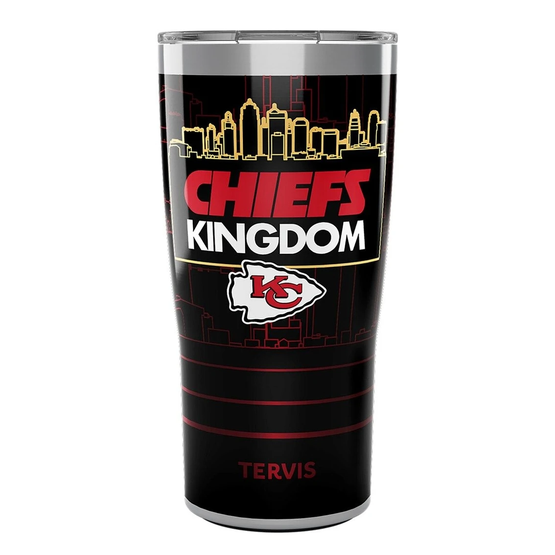 Tervis Kansas City Chiefs 20oz. Chiefs Kingdom Slider Lid Stainless Steel Tumbler 3 Tervis Kansas City Chiefs 20oz. Chiefs Kingdom Slider Lid Stainless Steel Tumbler